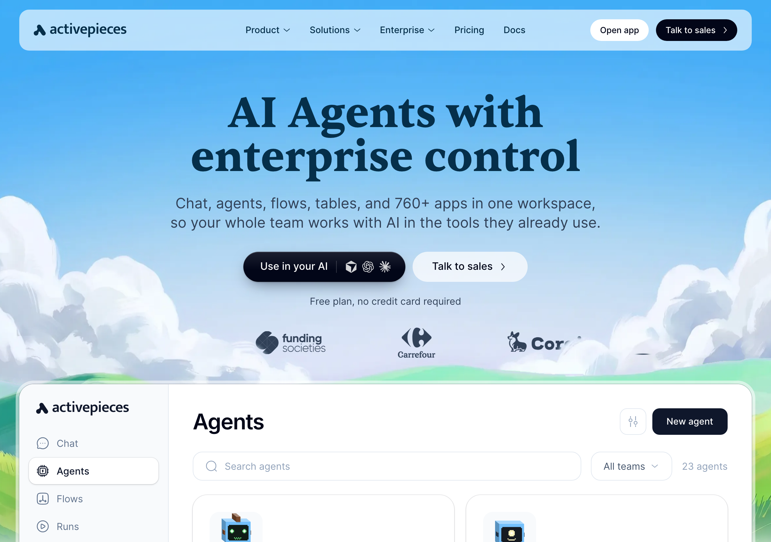 Activepieces website