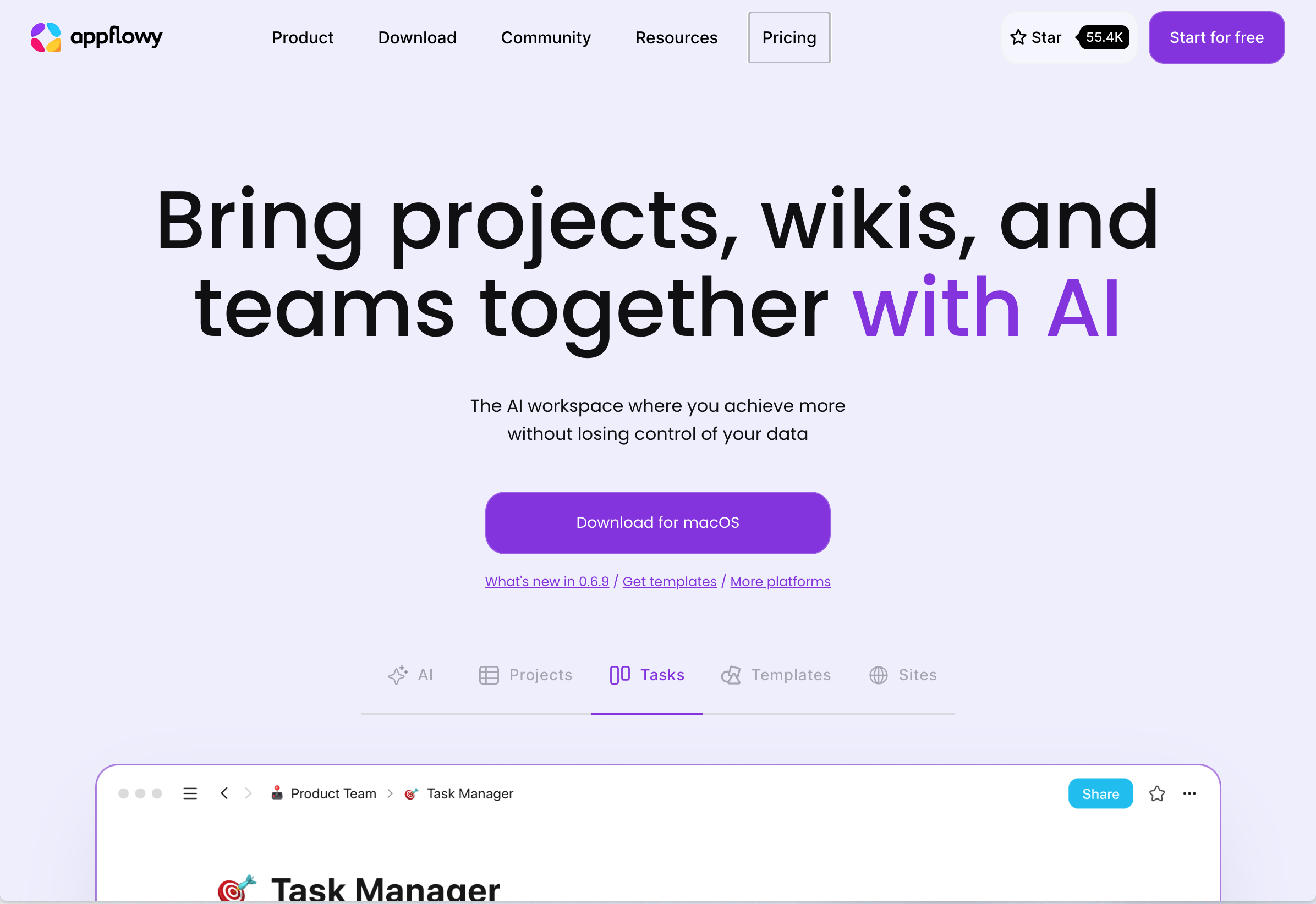 AppFlowy screenshot
