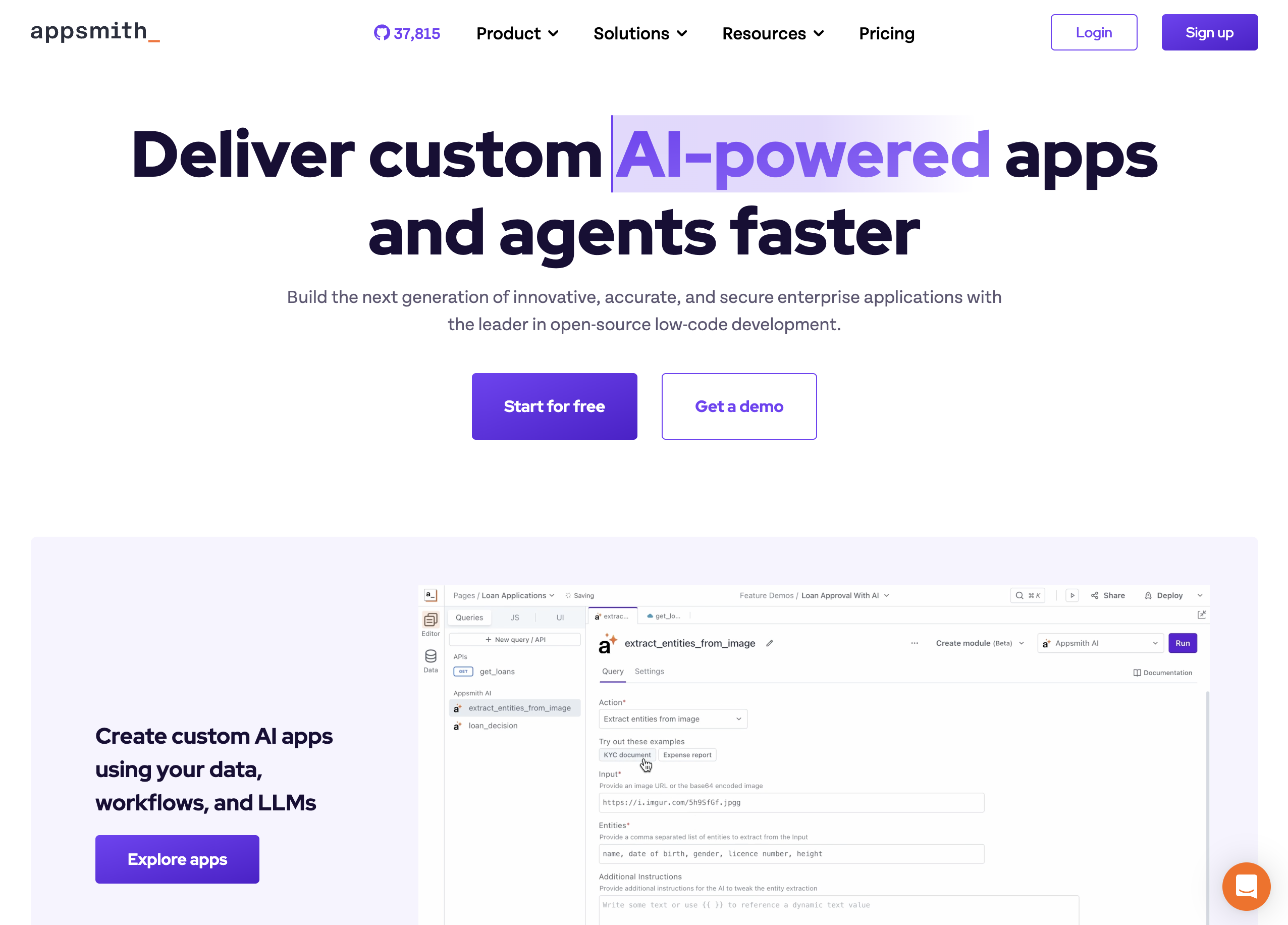 Appsmith - Appsmith is an open-source low-code platform for building internal tools and applications with drag-and-drop widgets and database integrations.