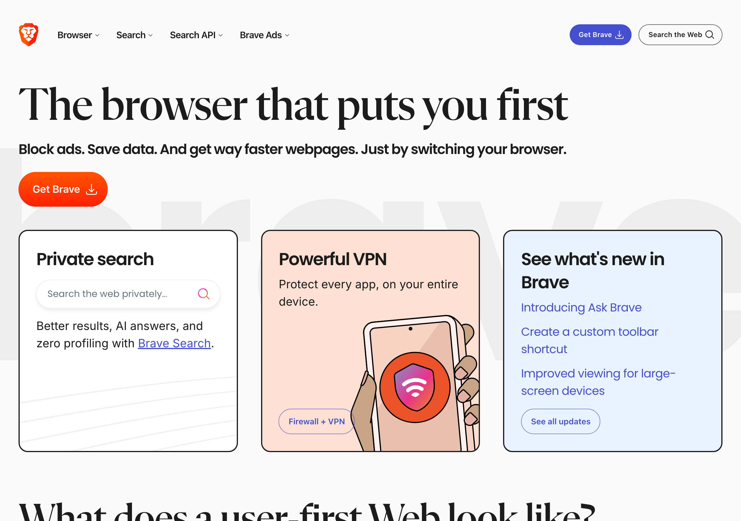 Brave website