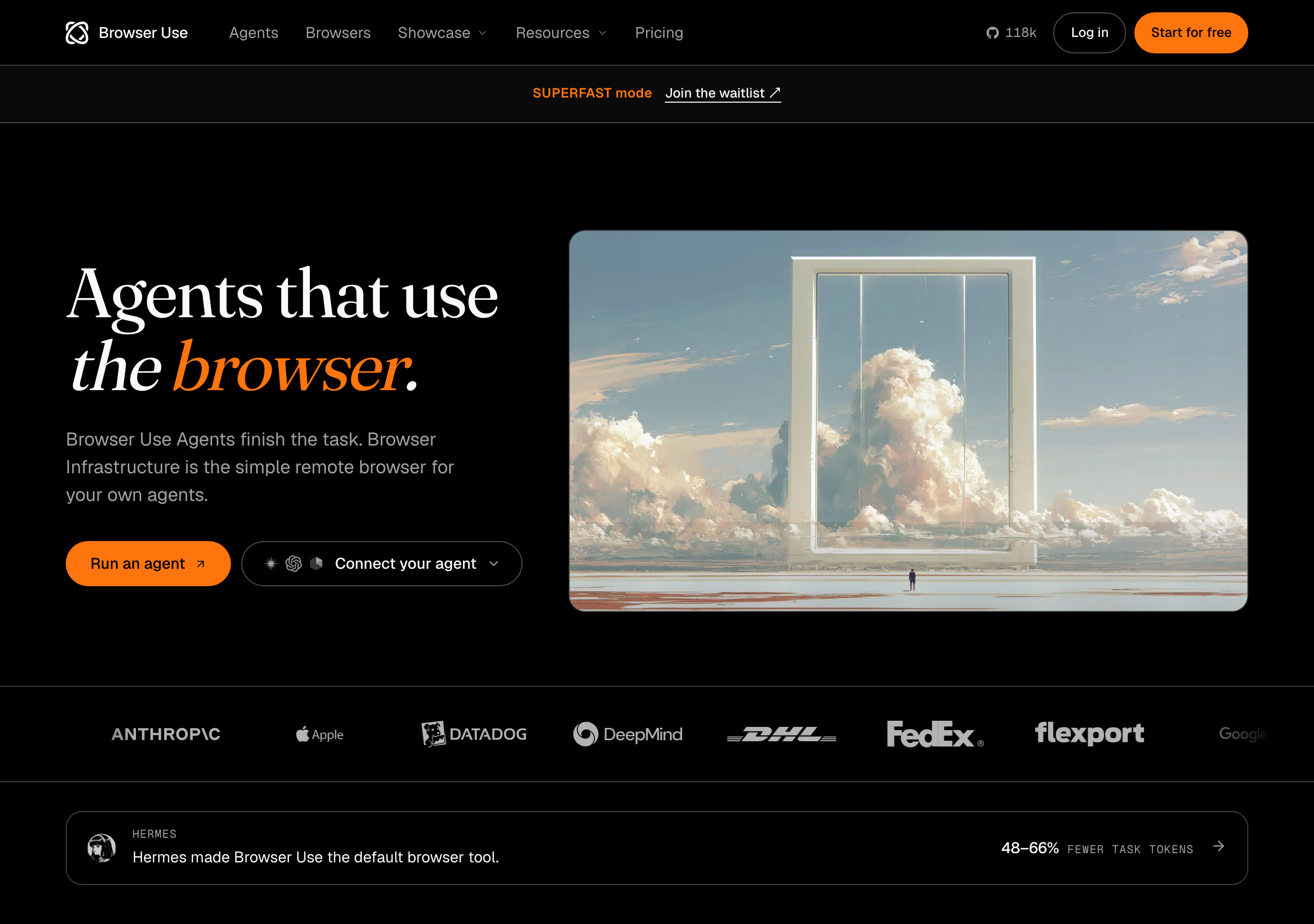 Browser Use website