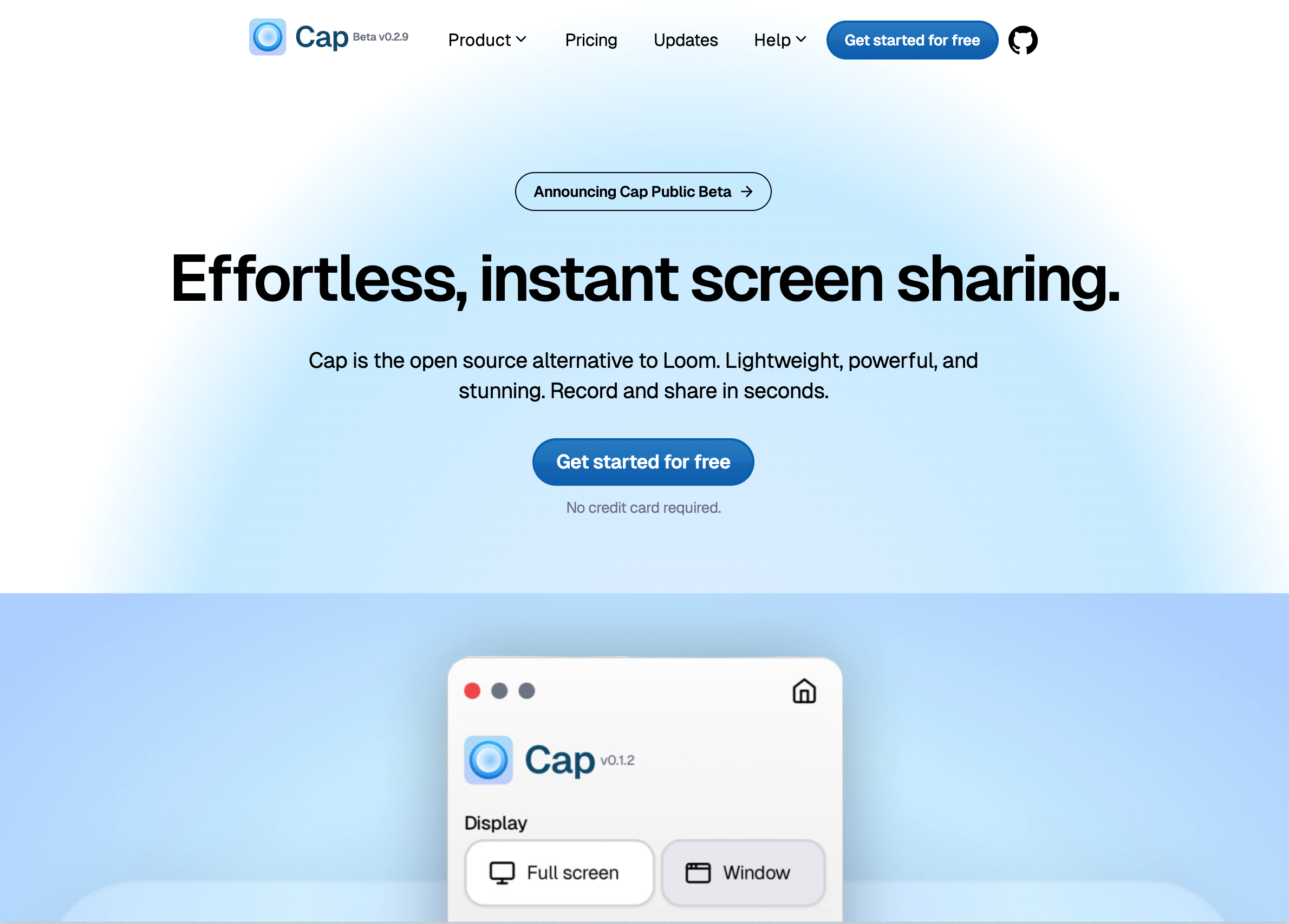 Cap screenshot