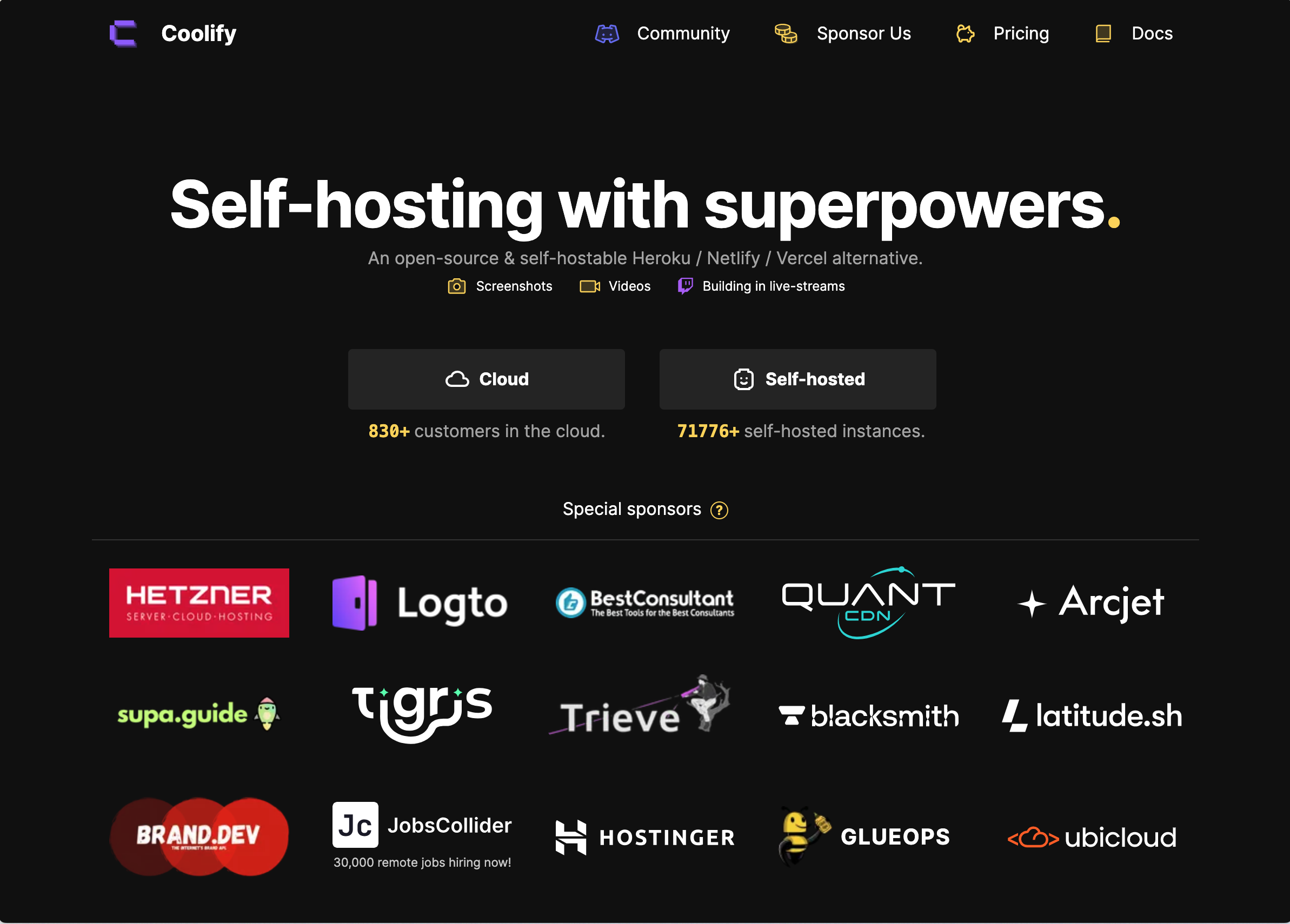 Coolify screenshot