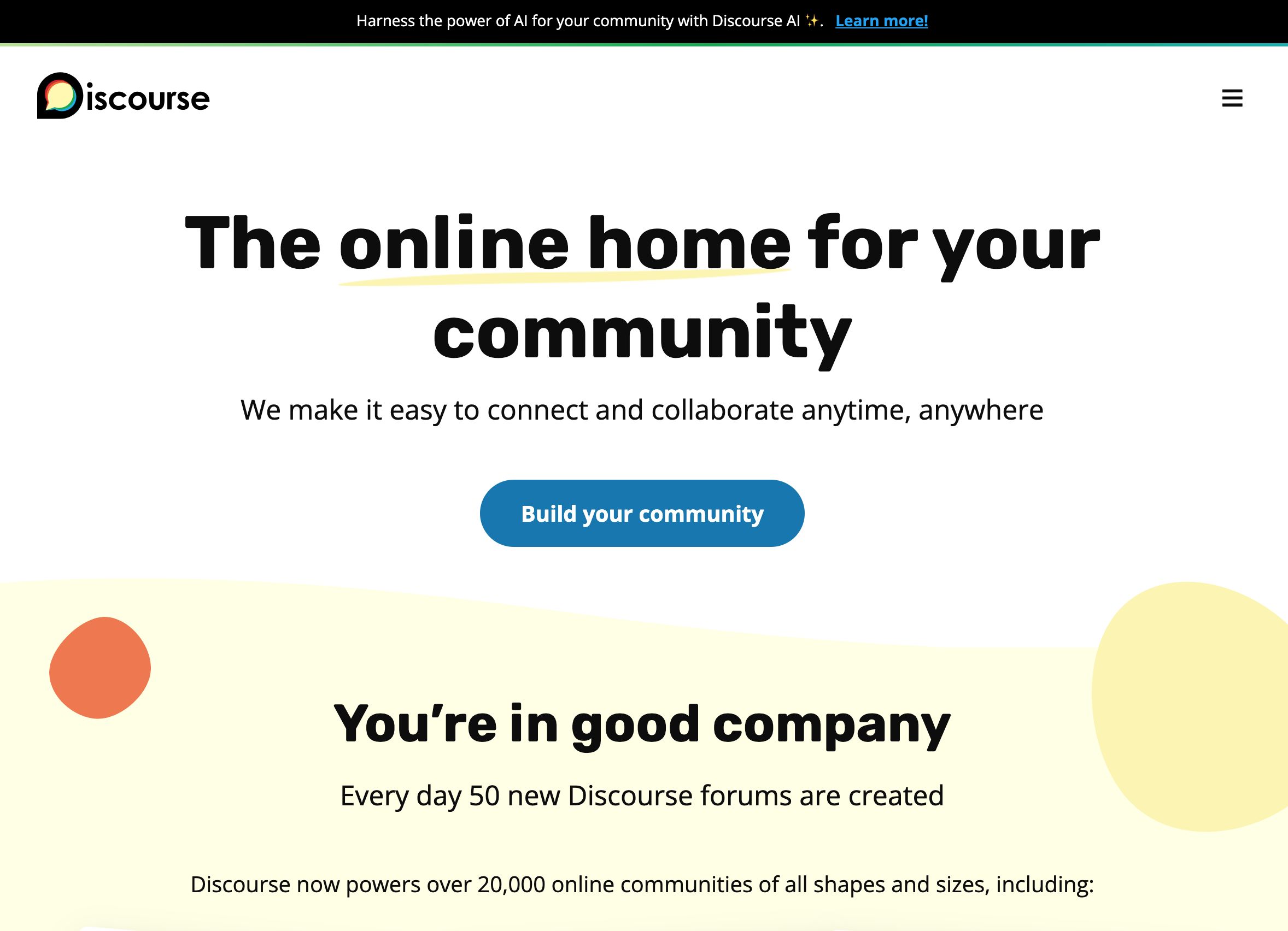 Discourse - Discourse is an open-source discussion platform for communities, creating an interactive experience for online communities.
