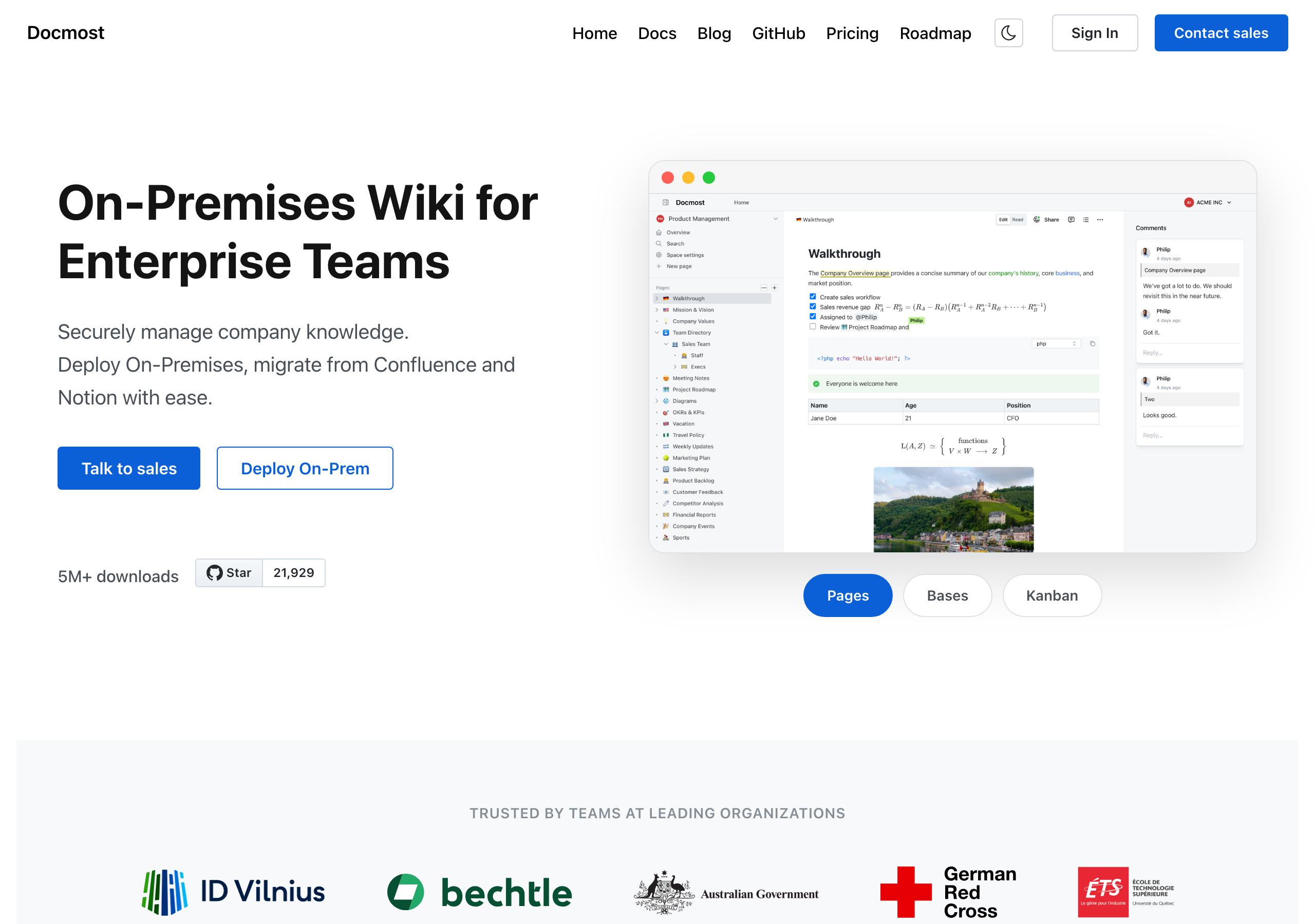 Docmost website