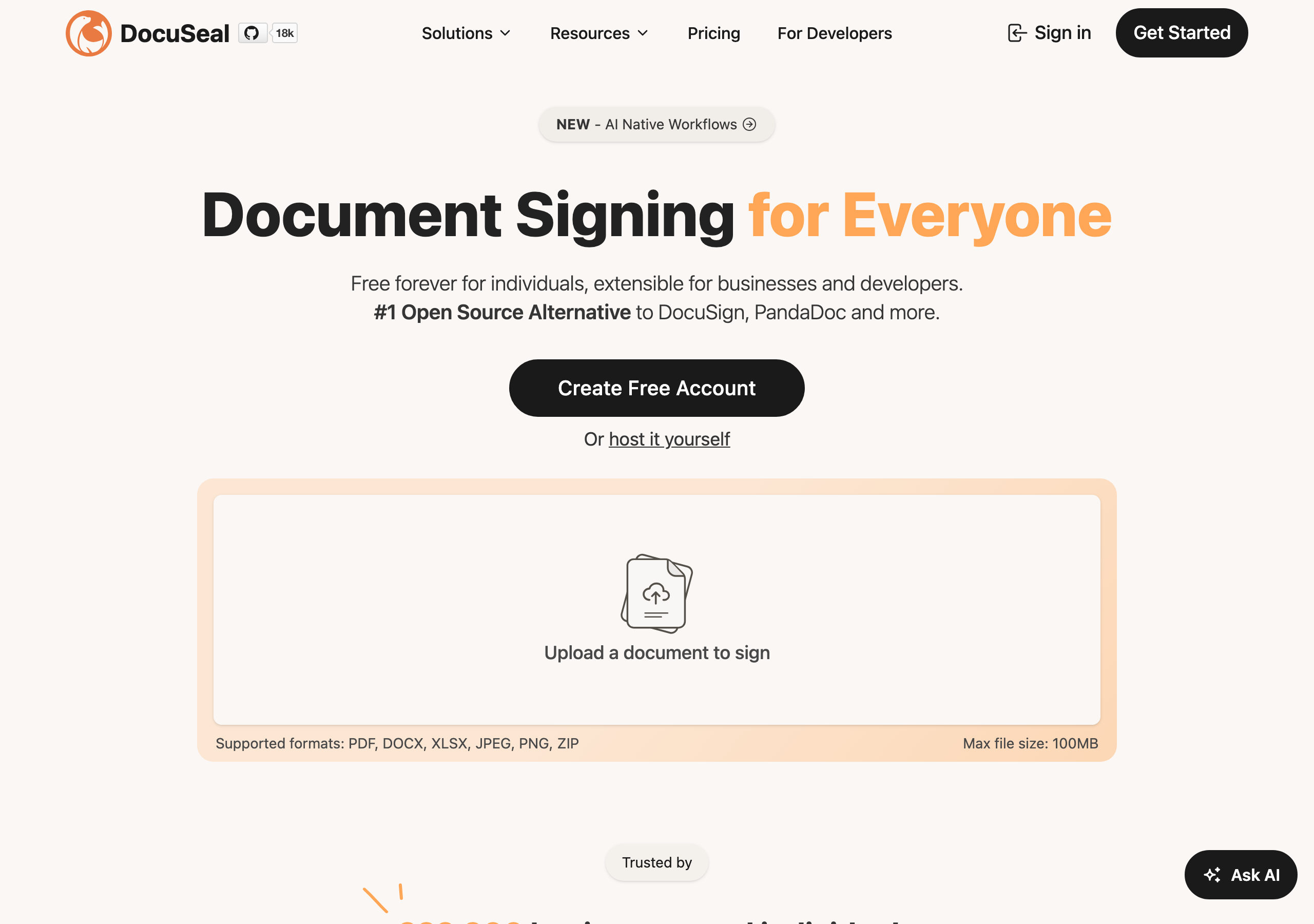 DocuSeal website