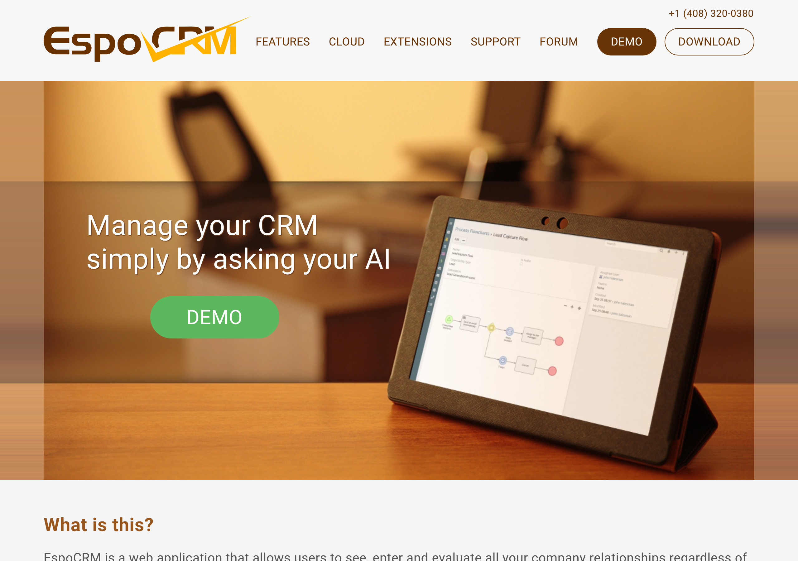 EspoCRM website