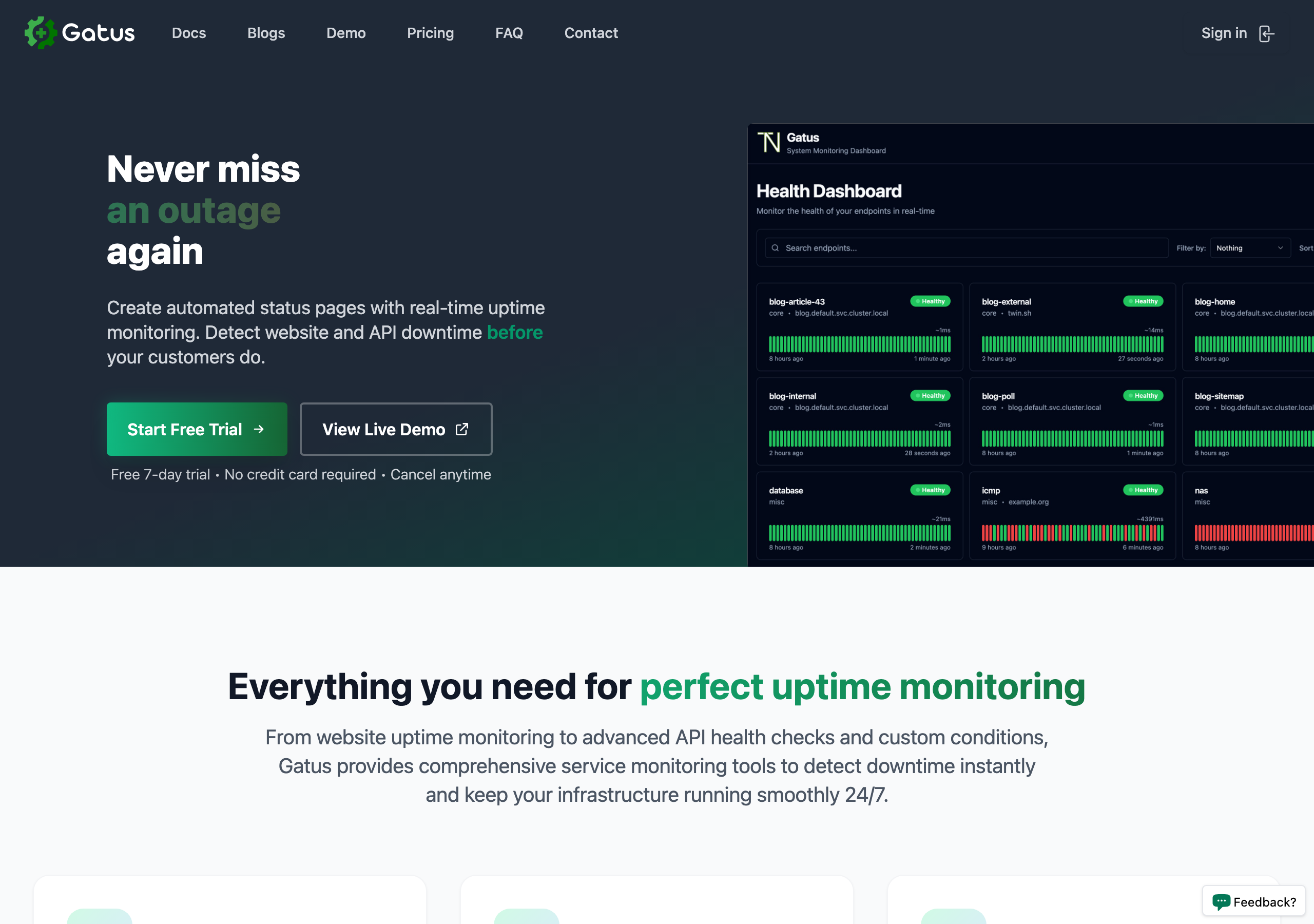 Gatus website