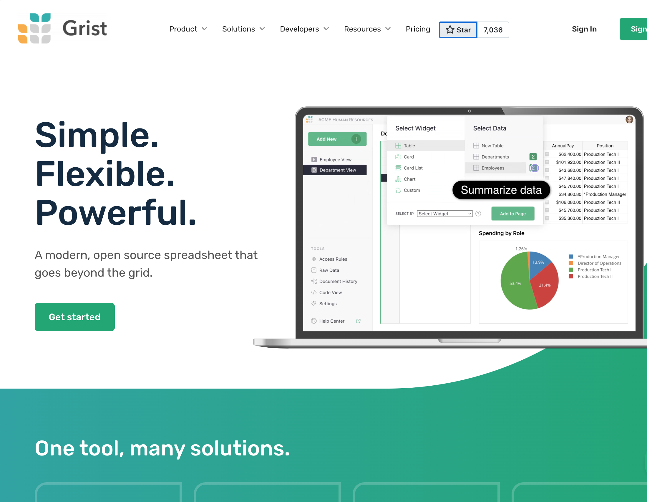 Grist - Grist is an open-source, spreadsheet-database hybrid that combines the flexibility of a spreadsheet with the robustness of a database.