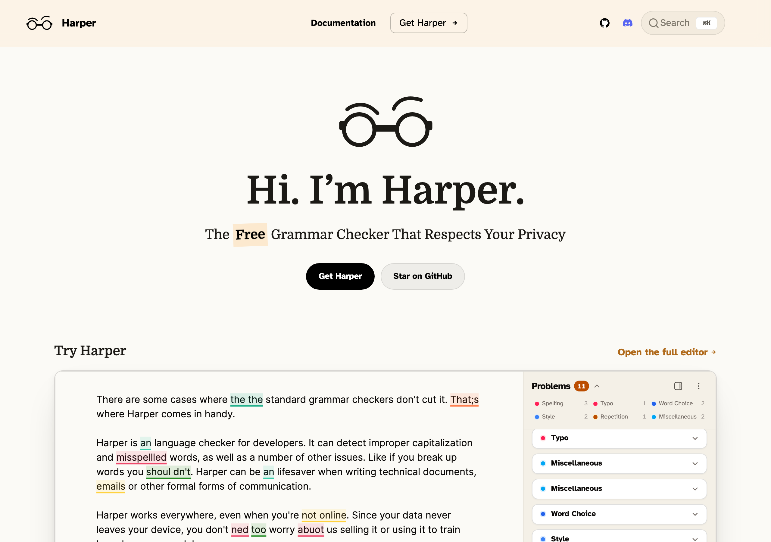 Harper website