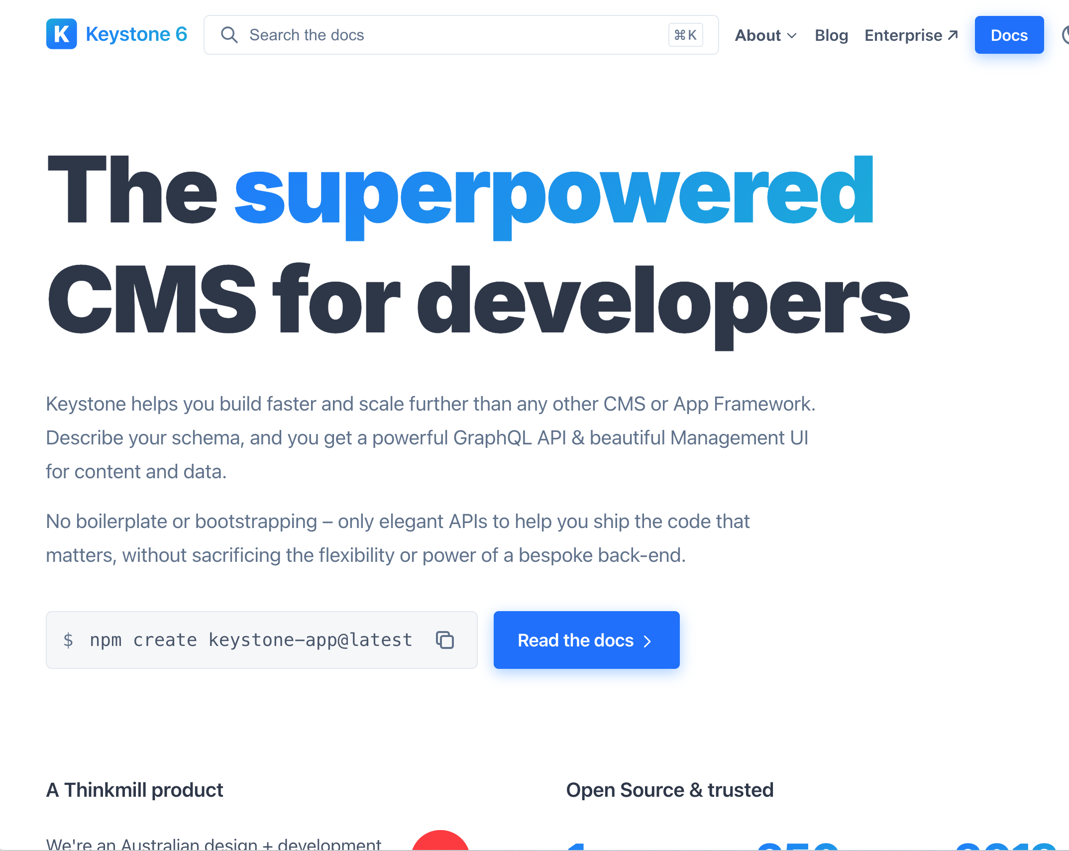 KeystoneJS Dashboard
