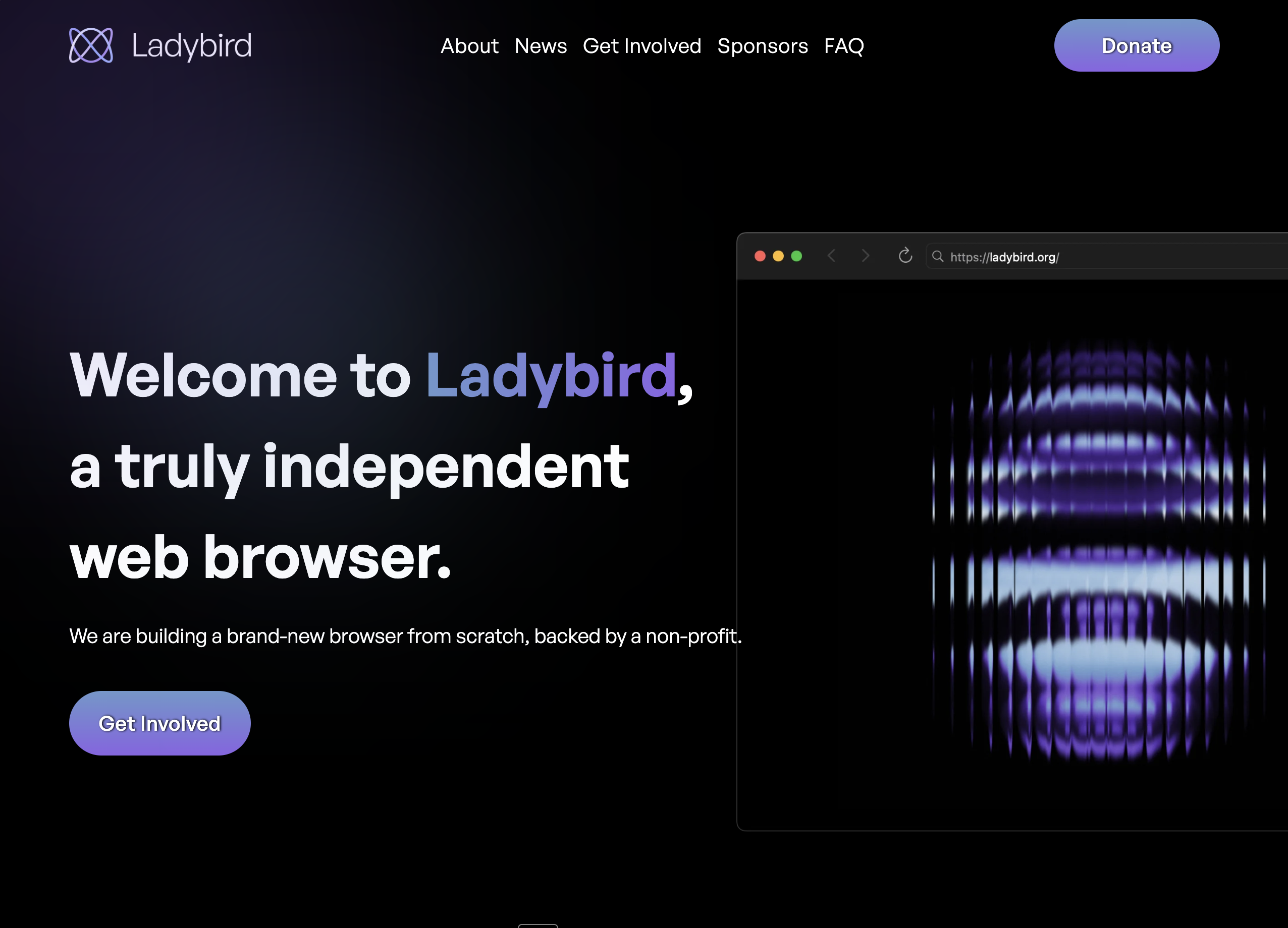 Ladybird - Ladybird is a truly independent web browser, using a novel engine based on web standards. It's built from scratch without using any code from other browsers.