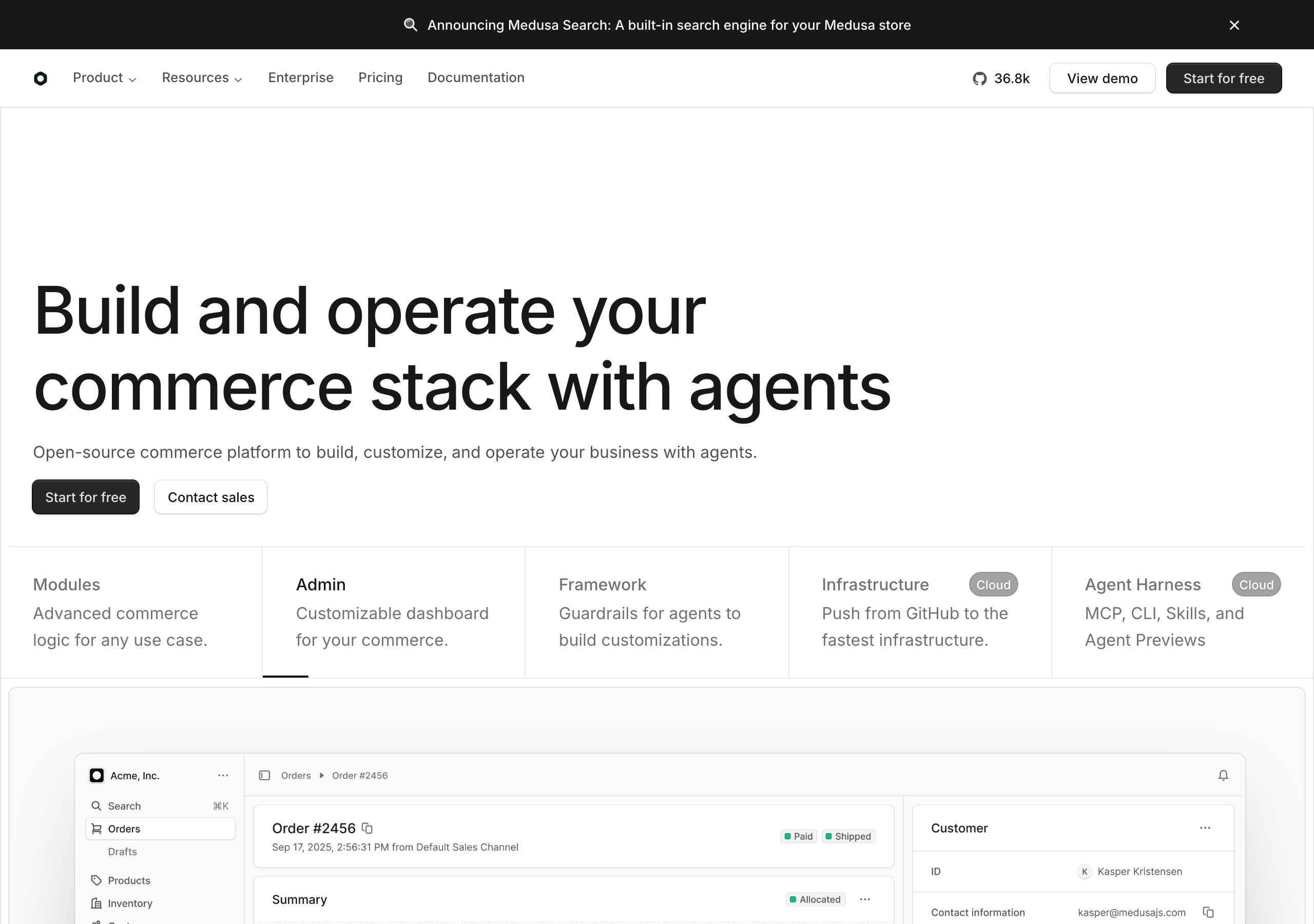 Medusa website