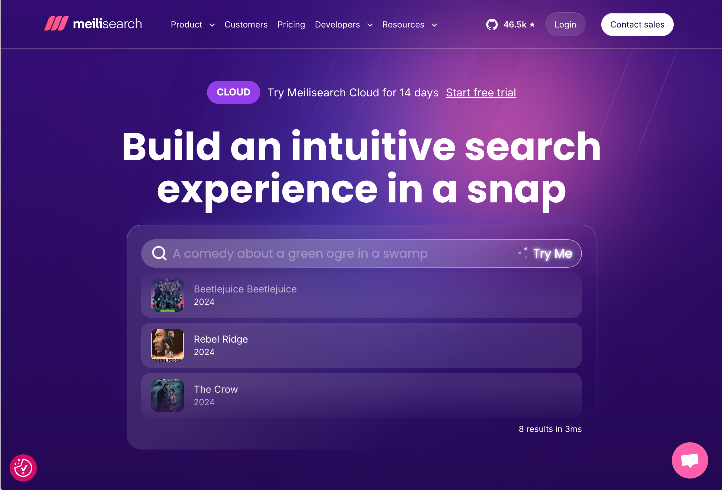 Meilisearch screenshot