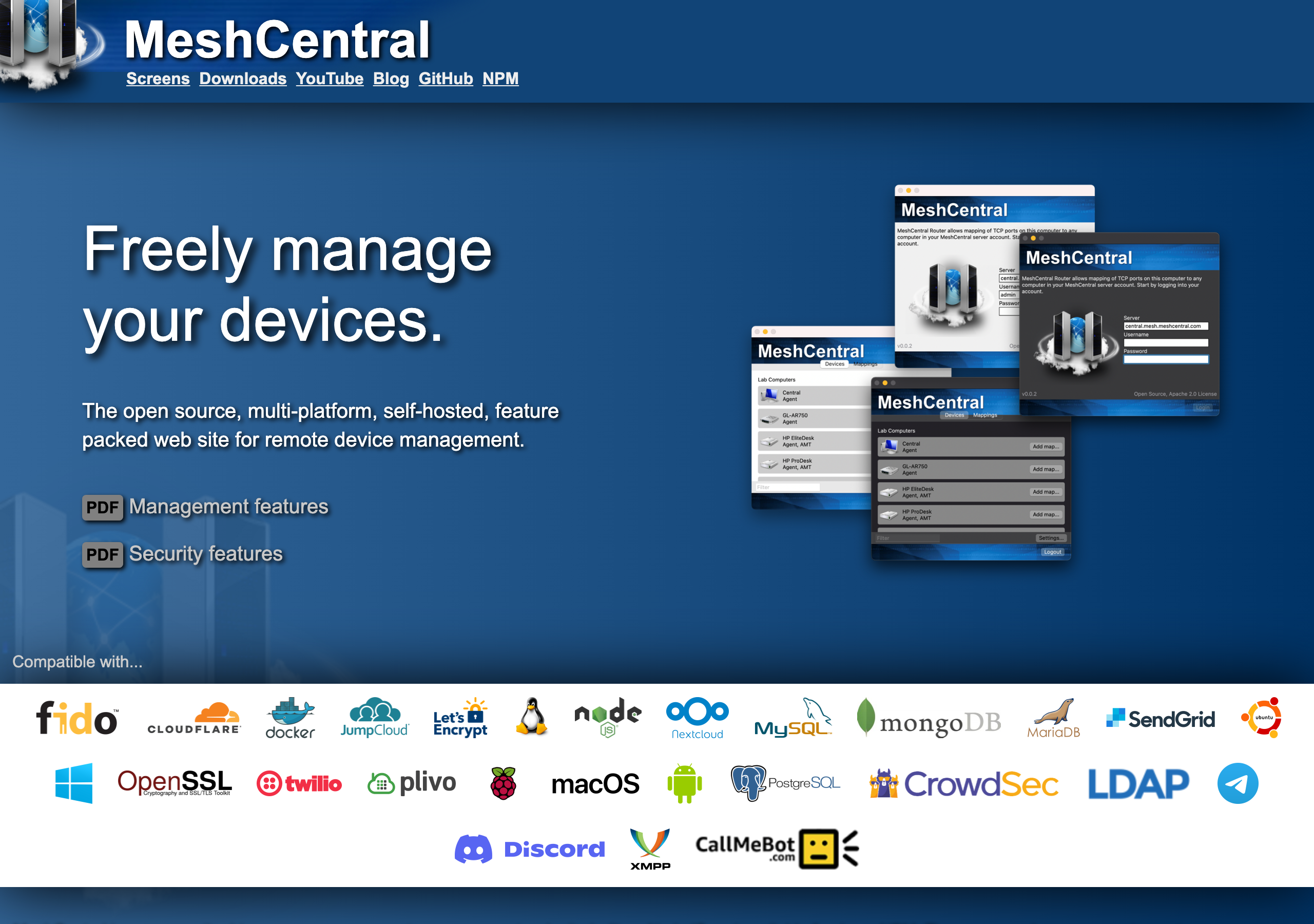 MeshCentral website