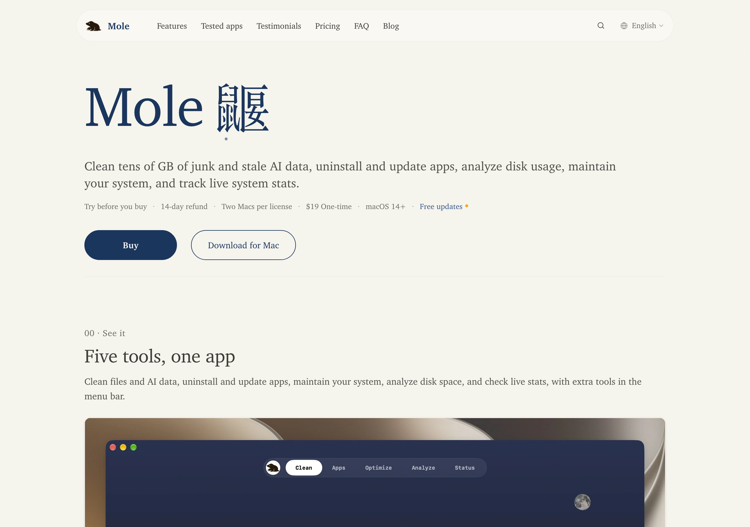 Mole website