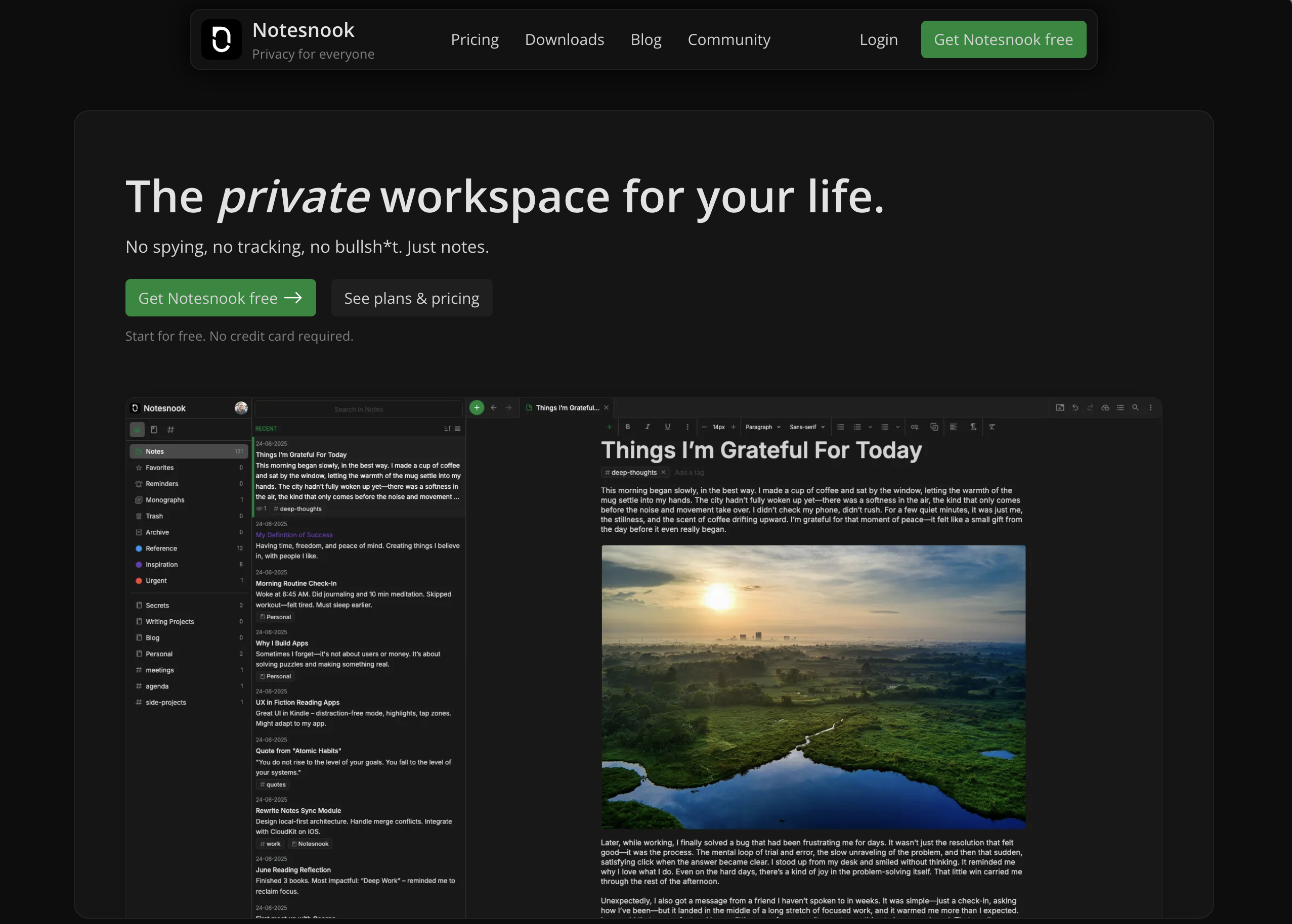 Notesnook - Notesnook is a privacy-focused note taking app that provides end-to-end encryption for your notes, notebooks, and everything in between.