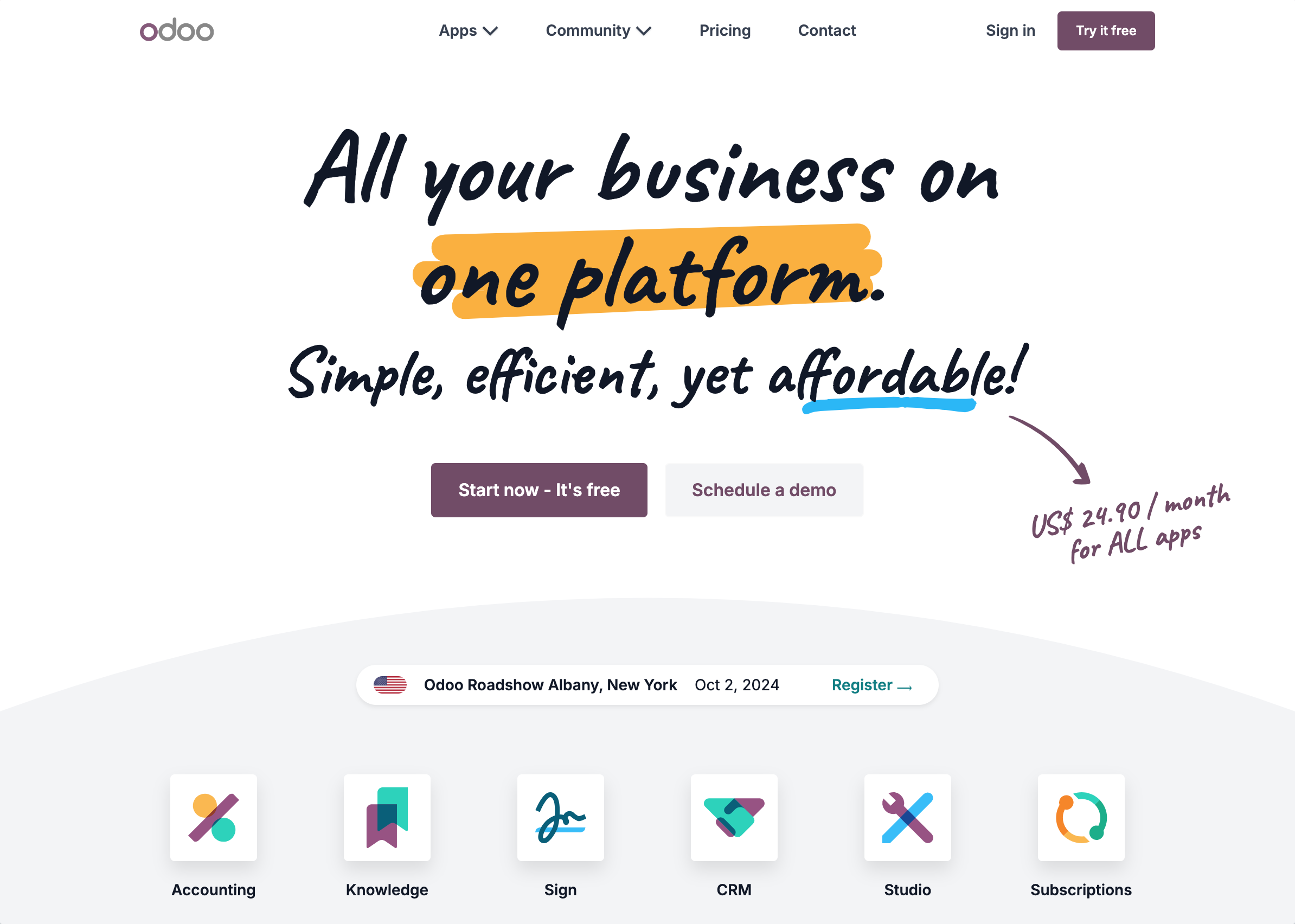 Odoo screenshot
