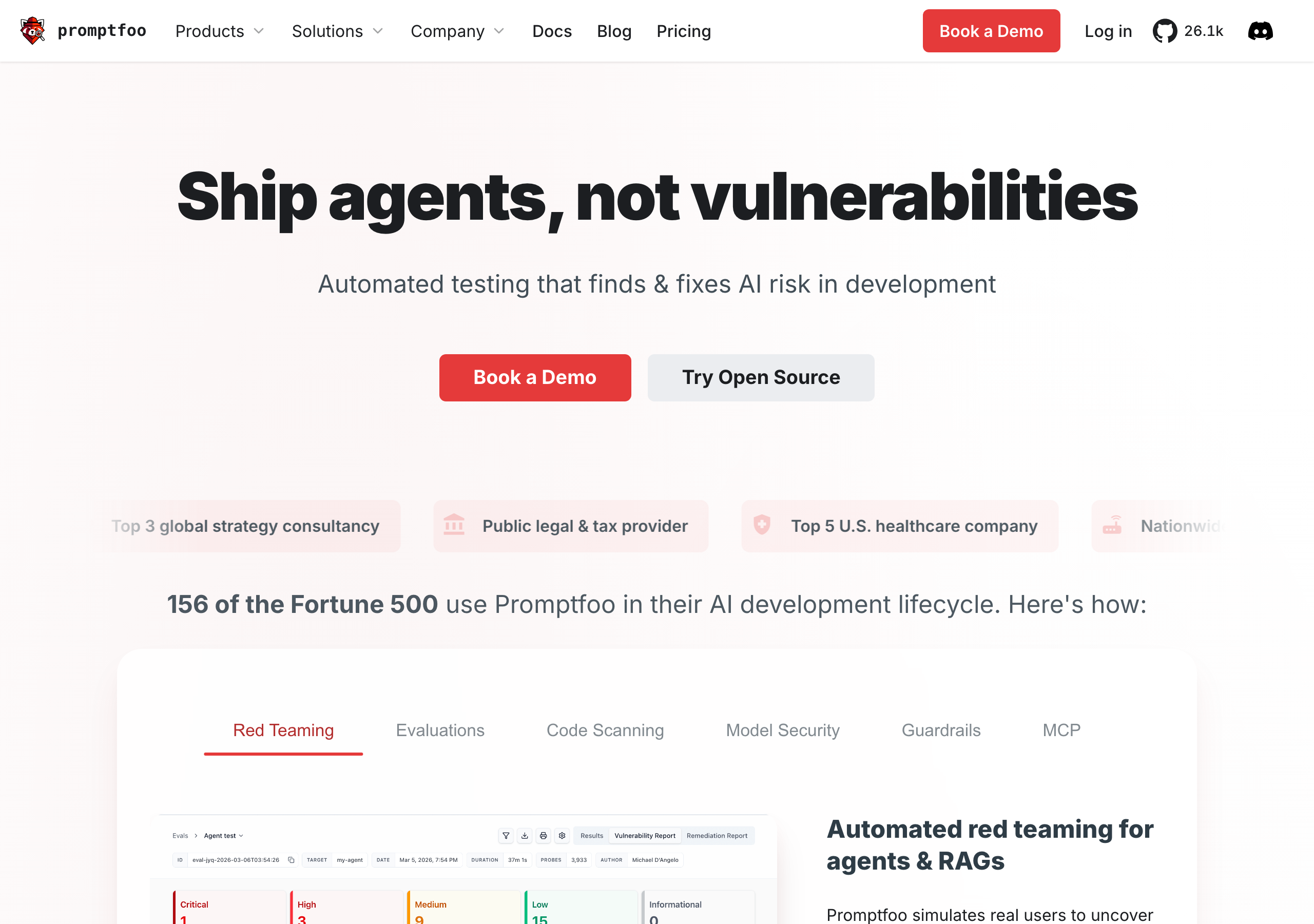 Promptfoo website