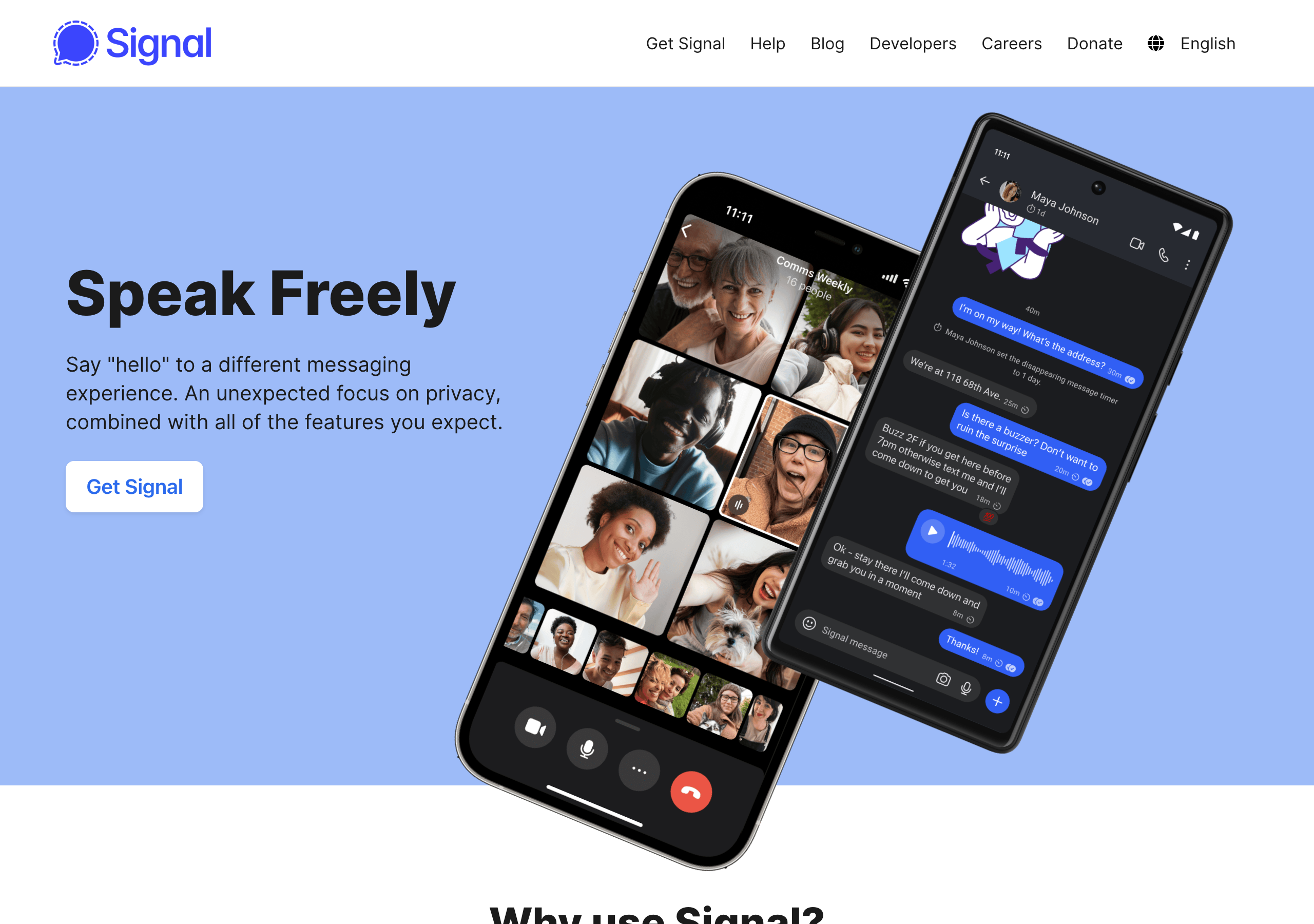 Signal website