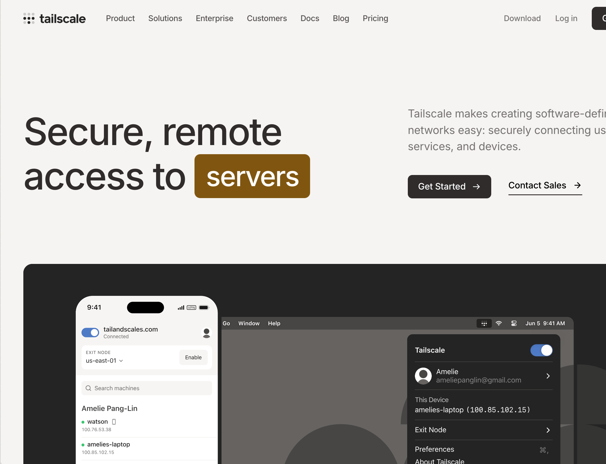 Tailscale - Tailscale is an open-source, a zero config VPN for building secure networks.