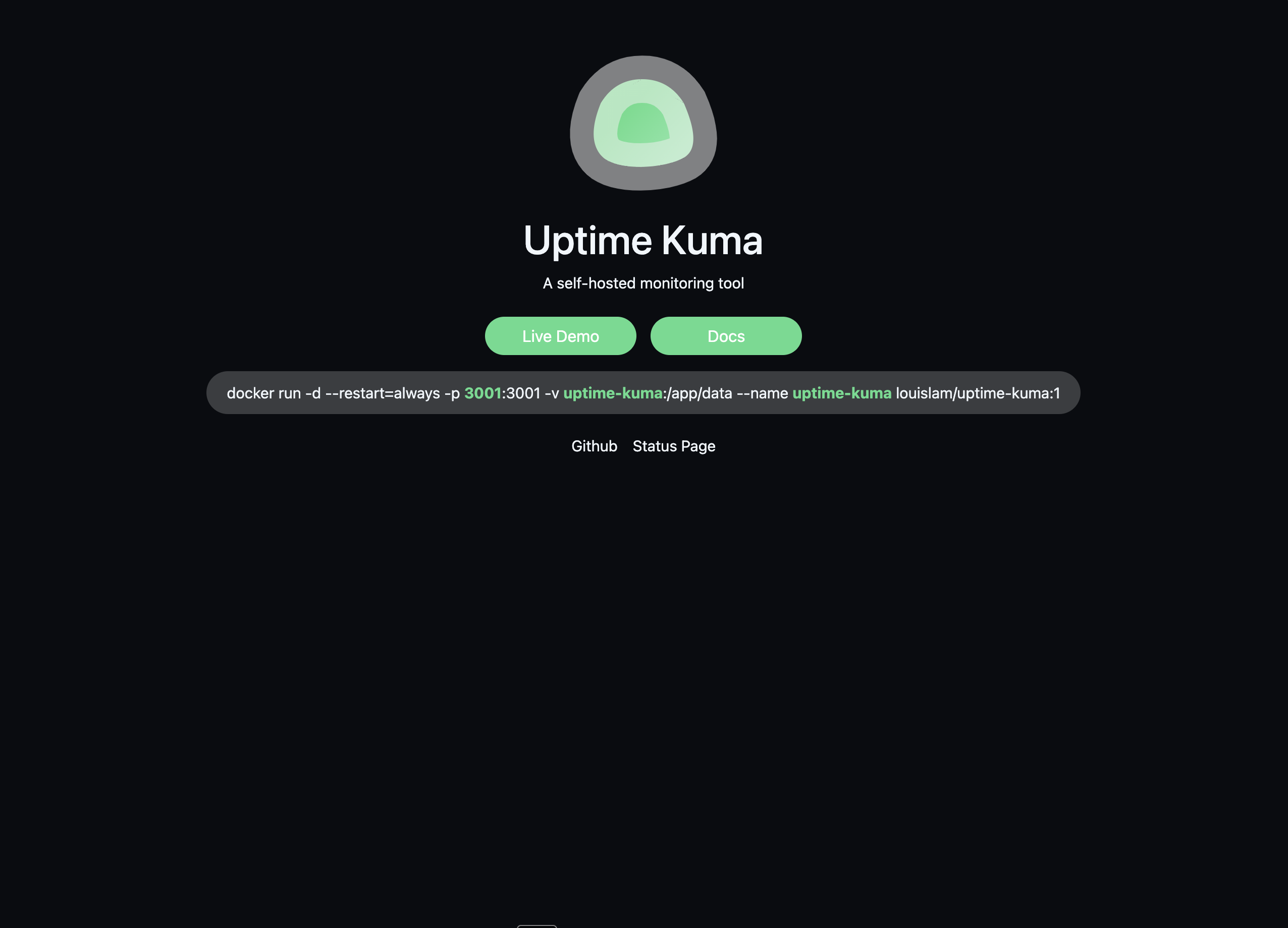 Uptime Kuma - Uptime Kuma is a self-hosted monitoring tool that tracks the uptime of your websites, APIs, and services with a beautiful dashboard and notifications.