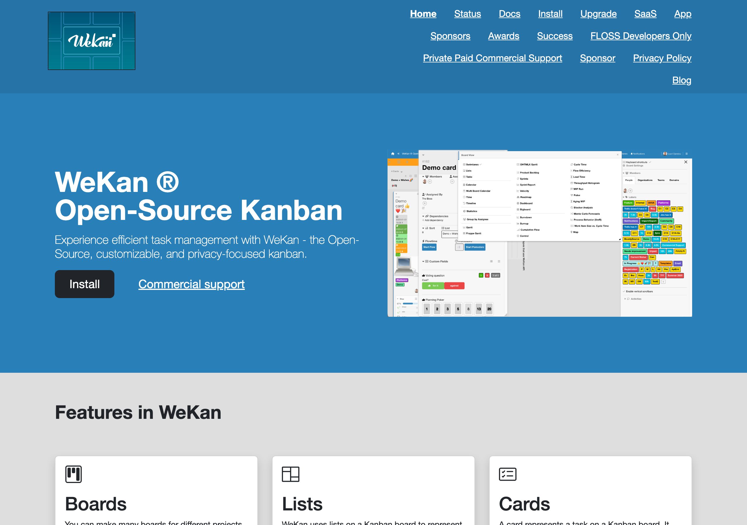 WeKan website