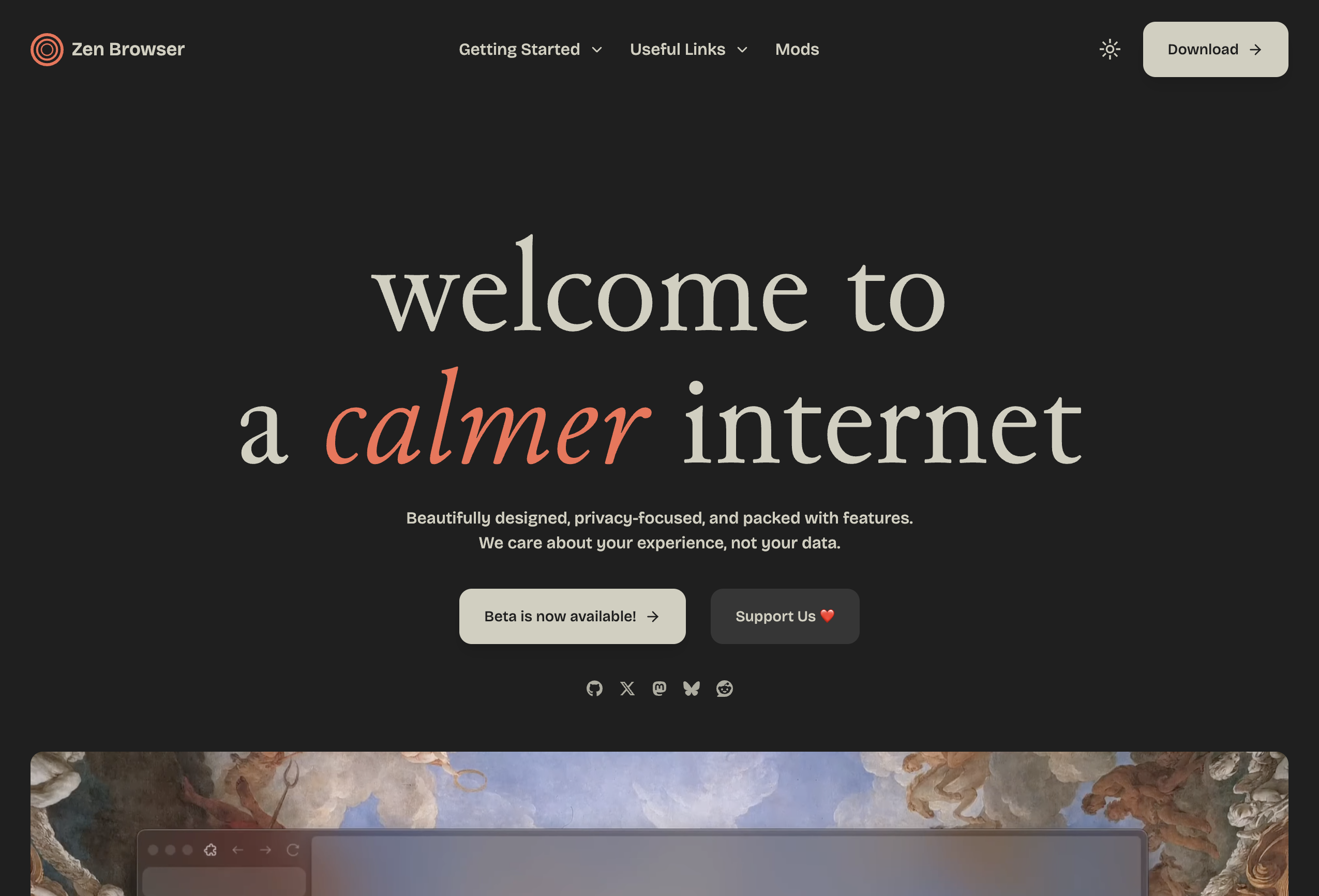 Zen Browser - Zen Browser is a Firefox-based web browser focused on privacy, customization, and a beautiful user experience with modern design and enhanced features.